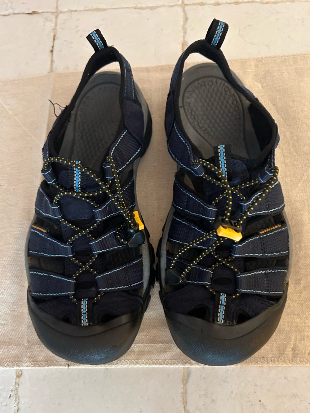 Navy Blue Outdoor Closed-Toe Sneaker sandals by Keen.  Waterproof